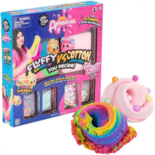 Just Ameerah Compound Kings Chi-Goo Fluffy Rainbow vs Cotton Unicorn Slime Kit、ToyWiz、kayou