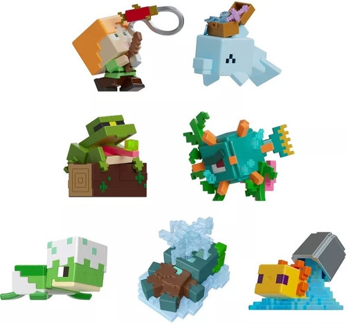 Minecraft Mini Mode Aquatic Explorations 1.5-Inch Mini Figure 7-Pack、ToyWiz、kayou