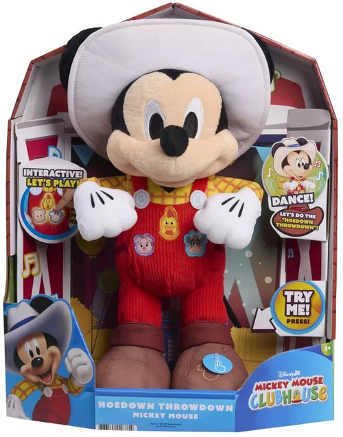 Disney Hoedown Throwdown Mickey Mouse 14-Inch Feature Animated Plush、ToyWiz、kayou