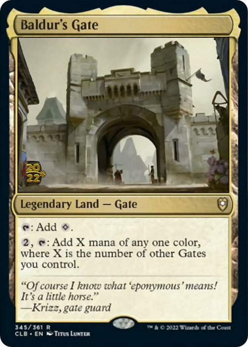 MtG Trading Card Game Commander Legends: Dungeons & Dragons Battle For Baldur's Gate Rare Baldur's Gate #345 Prerelease FOIL、ToyWiz、kayou