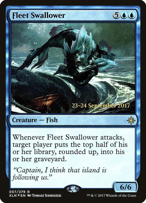 MtG Trading Card Game Ixalan Rare Fleet Swallower #57 Prerelease Foil、ToyWiz、kayou