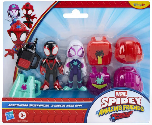 Marvel Spidey & His Amazing Friends Rescue Webs Ghost-Spider & Spin 3-Inch Mini Figure 2-Pack、ToyWiz、kayou