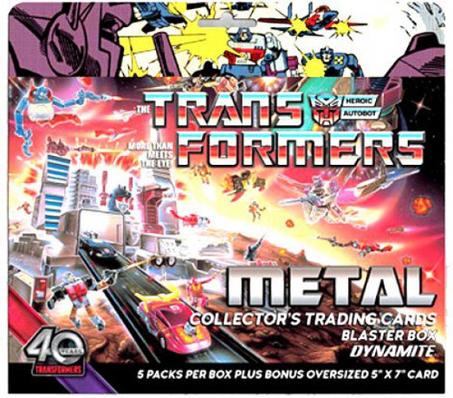 Transformers 40th Anniversary Metal Trading Card BLASTER Box 5 Packs (Pre-Order ships January)、ToyWiz、kayou