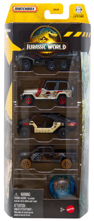 Jurassic World Matchbox Heroes Die Cast Car 5-Pack、ToyWiz、kayou