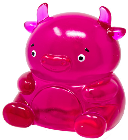 Giant Gummy Buddies Scented Pink Cow 4-Inch Squeeze Toy、ToyWiz、kayou
