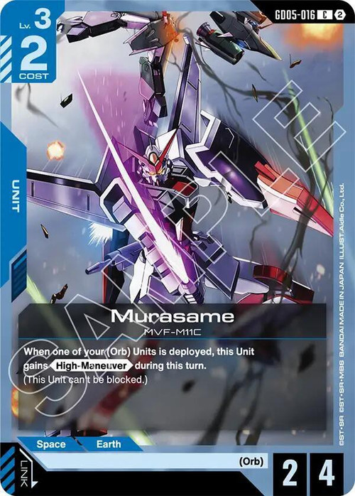 Gundam Trading Card Game Freedom Ascension Common Murasame GD05-016、ToyWiz、kayou