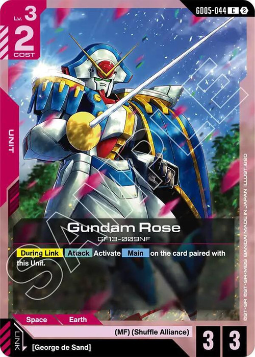 Trading Card Game Freedom Ascension Common Gundam Rose GD05-044、ToyWiz、kayou