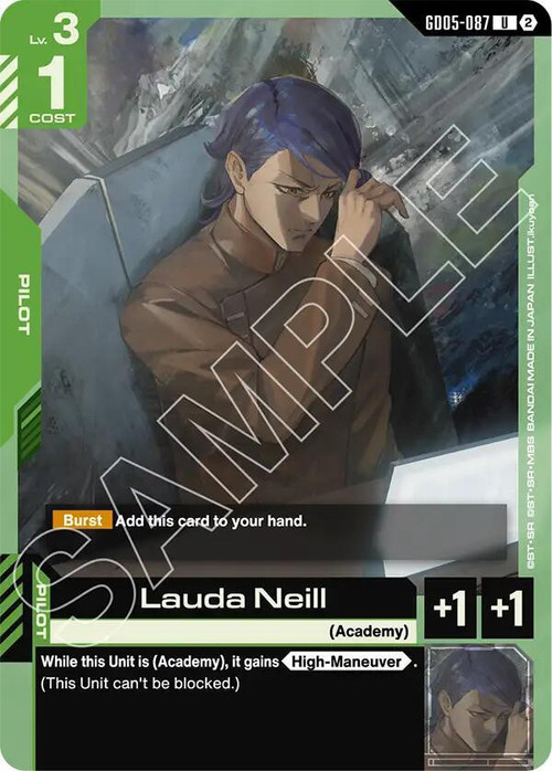 Gundam Trading Card Game Freedom Ascension Uncommon Lauda Neill GD05-087、ToyWiz、kayou