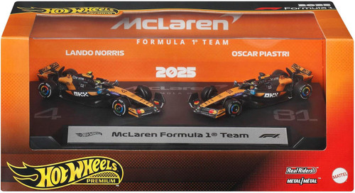 Hot Wheels Premium Formula 1 Team McLaren Die Cast Car 2-Pack Set Lando Norris & Oscar Piastri、ToyWiz、kayou