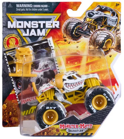 Monster Jam Trophy Card Series 01 Monster Mutt Dalmatian Diecast Car、ToyWiz、kayou
