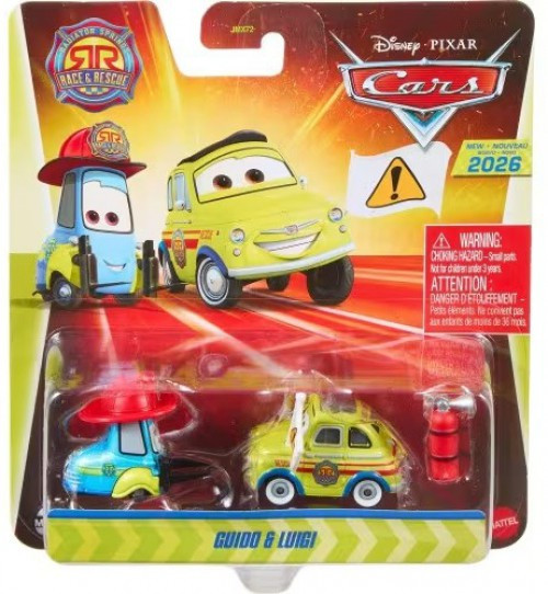 Disney / Pixar Cars Metal Race & Rescue Guido & Luigi Diecast Car、ToyWiz、kayou