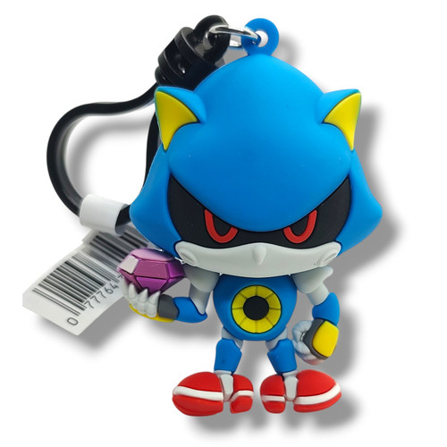 3D Figural Bag Clip Sonic the Hedgehog Series 6 Metal Sonic 2-Inch Minifigure Loose、ToyWiz、kayou