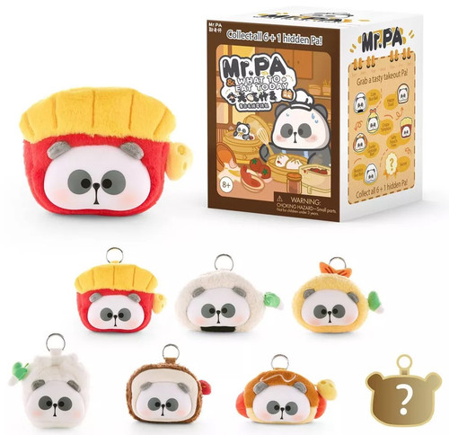 Mr. Pa What To Eat Today Plush Coin Purse 4.3-Inch Mystery Pack Damaged Package、ToyWiz、kayou