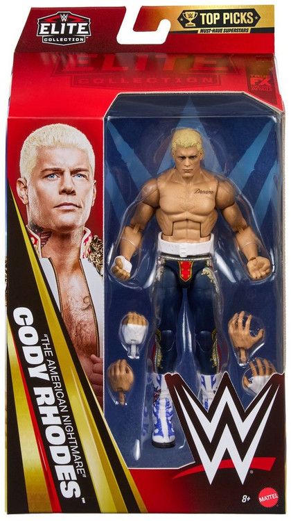 WWE Wrestling Elite 2026 Top Picks Cody Rhodes Action Figure Blue Pants、ToyWiz、kayou