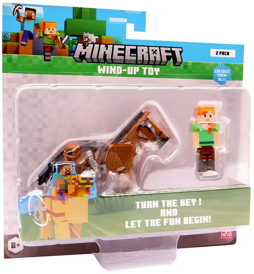 Minecraft Horse & Alex 2-Inch Wind-Up Toy、ToyWiz、kayou