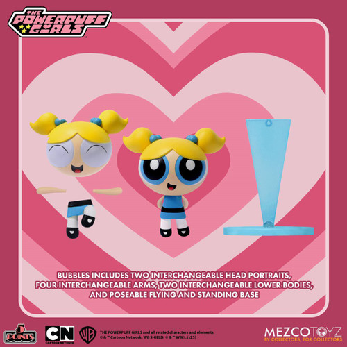 Powerpuff Girls 5 Points Bubbles Action Figure、ToyWiz、kayou