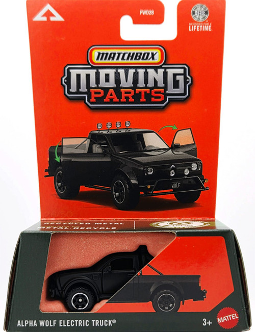 Matchbox Moving Parts Alpha Wolf Electric Truck Diecast Vehicle、ToyWiz、kayou