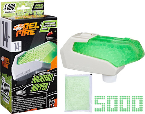Nerf Pro Gelfire Glow-in-the-Dark Nightfall Hopper Blaster Accessory、ToyWiz、kayou