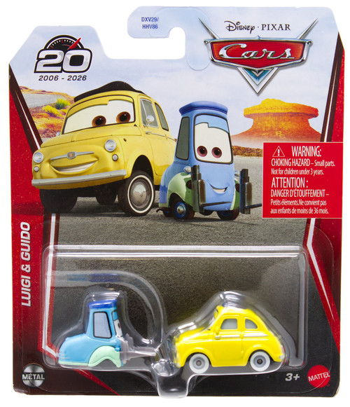 Disney / Pixar Cars 20th Anniversary Metal Luigi & Guido Diecast Car、ToyWiz、kayou