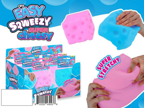 Easy Sqweezy Super Cheesy RANDOM Color Squishy Squeeze Toy PINK OR