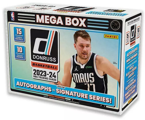 NBA Donruss 2023-24 Basketball Trading Card MEGA Box 10 Packs, Holo Blue & Green Lasers、ToyWiz、kayou