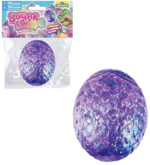 Sugar Swaps Dragon Egg PURPLE 2.5-Inch Squishy Squeeze Toy、ToyWiz、kayou