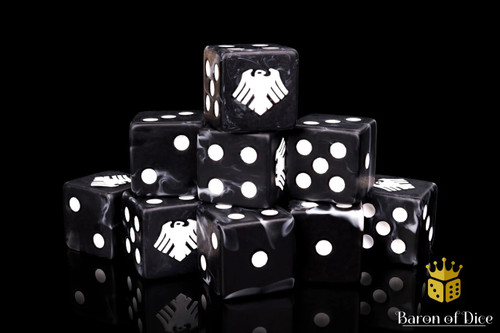 Baron Of Dice 6-Sided d6 Raven Dice Pack 25-Count Rounded - 16mm、ToyWiz、kayou