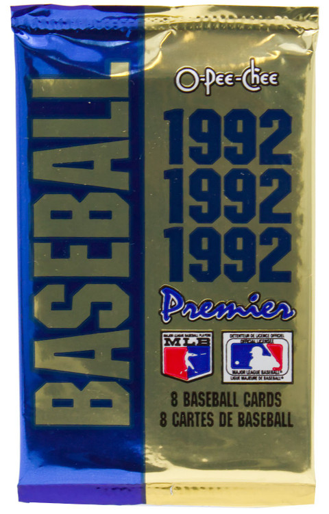 MLB O-Pee-Chee 1992 Premier Baseball Trading Card Pack 8 Cards、ToyWiz、kayou