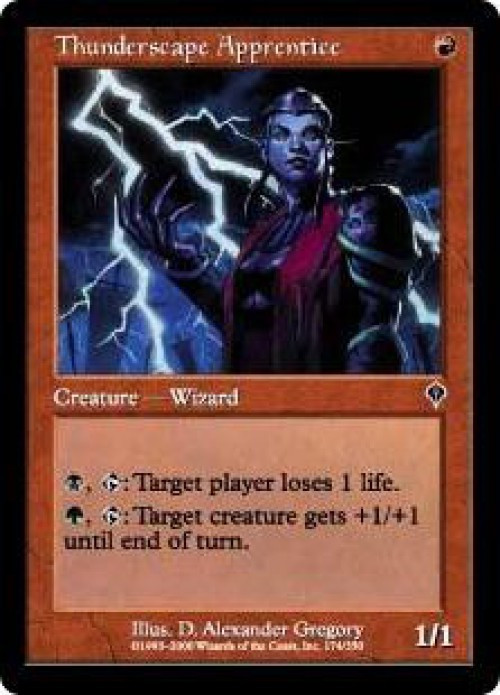 MtG Invasion Common Thunderscape Apprentice #174、ToyWiz、kayou