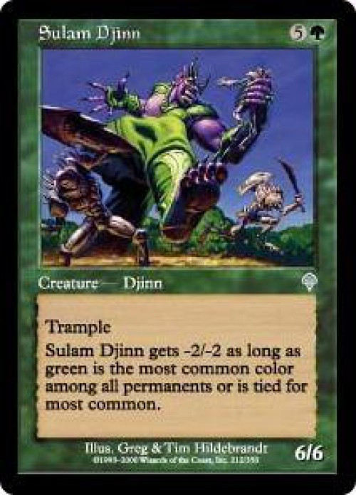 MtG Invasion Uncommon Sulam Djinn #212、ToyWiz、kayou