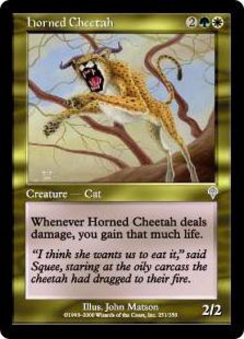 MtG Invasion Uncommon Horned Cheetah #251、ToyWiz、kayou