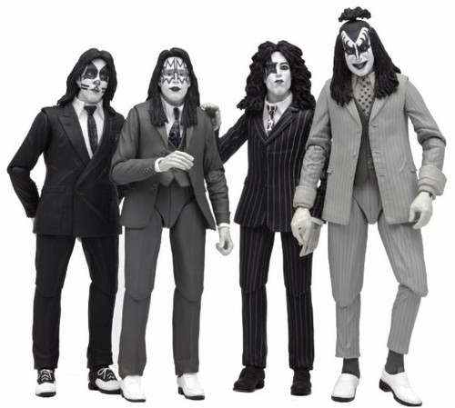 NECA KISS Music Icons Gene Simmons, Paul Stanley, Ace Frehley & Peter Criss Clothed Action Figure 4-Pack Dressed to Kill (Pre-Order ships November)、ToyWiz、kayou