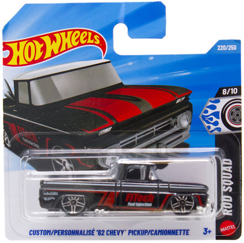 Hot Wheels Rod Squad Custom '62 Chevy Pickup Diecast Car、ToyWiz、kayou