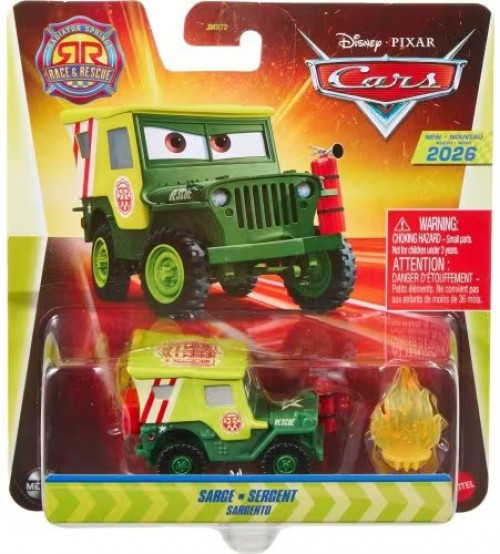 Disney / Pixar Cars Metal Race & Rescue Sarge Diecast Car with Fire Extinguisher、ToyWiz、kayou