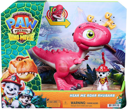 Paw Patrol The Dino Movie Hear Me Roar Rhubarb Exclusive 7-Inch Figure Set Includes Mini Marshall Figure、ToyWiz、kayou
