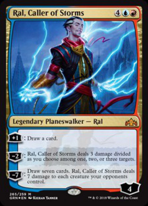 MtG Trading Card Game Guilds of Ravnica Mythic Rare FOIL Ral, Caller of Storms #265、ToyWiz、kayou