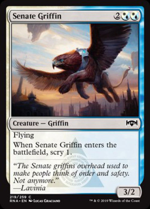MtG Trading Card Game Ravnica Allegiance Common FOIL Senate Griffin #219、ToyWiz、kayou