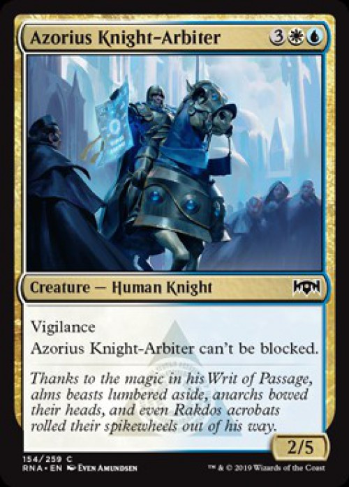 MtG Trading Card Game Ravnica Allegiance Common FOIL Azorius Knight-Arbiter #154、ToyWiz、kayou