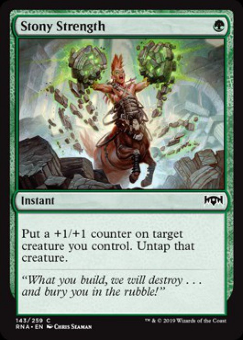 MtG Trading Card Game Ravnica Allegiance Common FOIL Stony Strength #143、ToyWiz、kayou