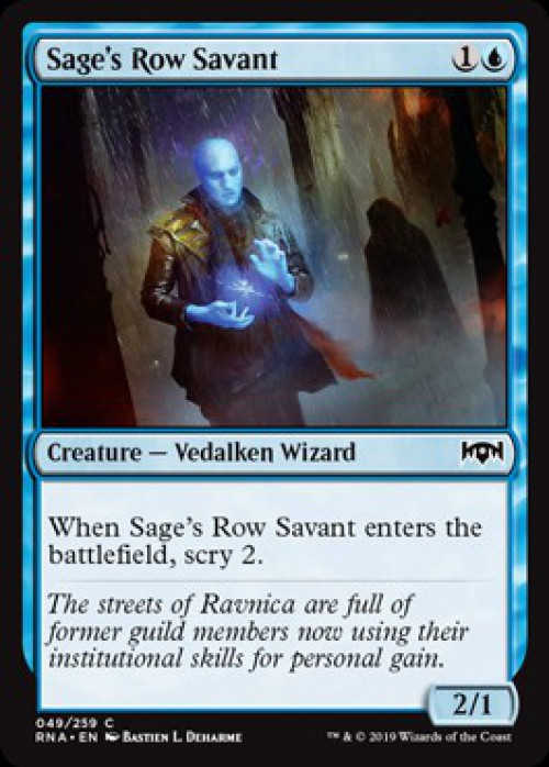 MtG Trading Card Game Ravnica Allegiance Common FOIL Sage's Row Savant #49、ToyWiz、kayou