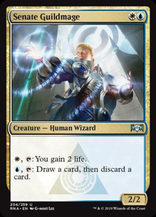 MtG Trading Card Game Ravnica Allegiance Uncommon FOIL Senate Guildmage #204、ToyWiz、kayou