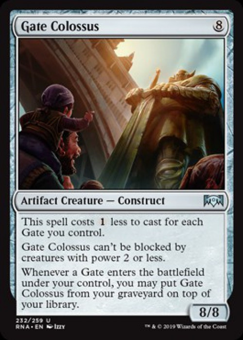 MtG Trading Card Game Ravnica Allegiance Uncommon FOIL Gate Colossus #232、ToyWiz、kayou