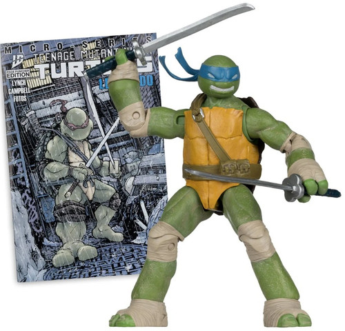 McFarlane Toys Teenage Mutant Ninja Turtles Page Punchers Leonardo Action Figure with Comic Book Damaged Package、ToyWiz、kayou