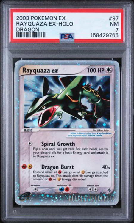 Pokemon EX Dragon Ultra Rare Rayquaza ex #97 PSA 7、ToyWiz、kayou