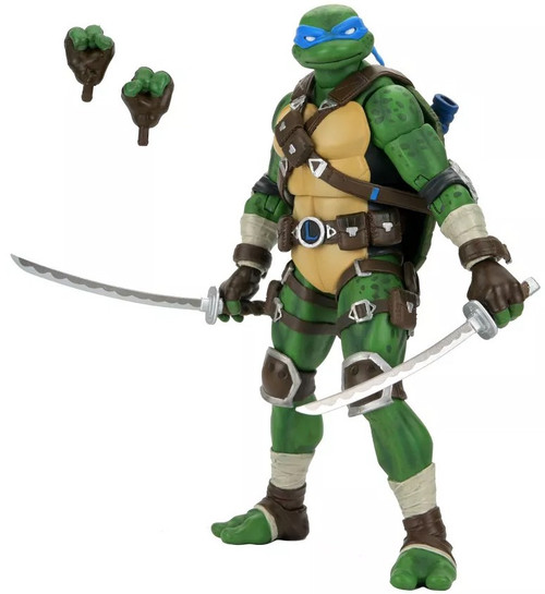 NECA Teenage Mutant Ninja Turtles Fortnite Leonardo Exclusive Action Figure Special Code to Unlock the Ninja Stance Leo Emote、ToyWiz、kayou