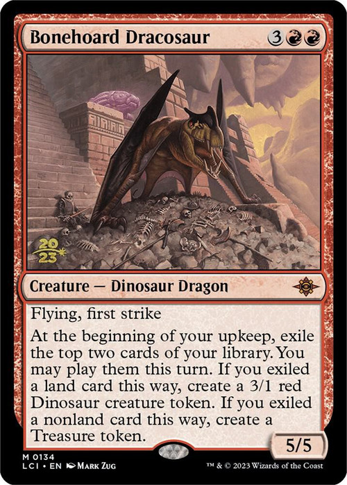 MtG The Lost Caverns of Ixalan Mythic Rare Bonehoard Dracosaur #134 Prerelease FOIL、ToyWiz、kayou