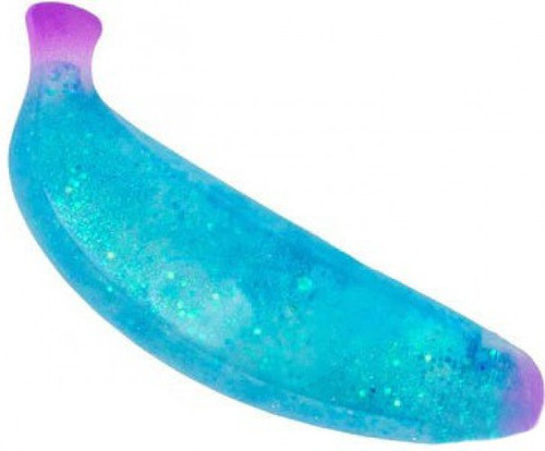 Squish Sparkle Banana BLUE Squeeze Toy、ToyWiz、kayou