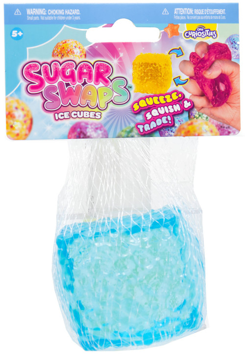 Sugar Swaps Ice Cubes BLUE 2-Inch Squishy Squeeze Toy、ToyWiz、kayou