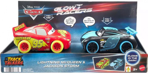 Disney / Pixar Cars Track Talkers Glow Racers Lighting McQueen & Jackson Storm Exclusive Vehicle 2-Pack Glow-in-the-Dark, Damaged Package、ToyWiz、kayou