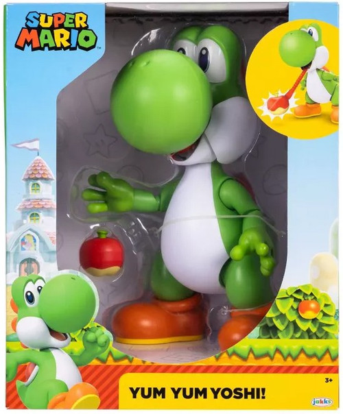 Super Mario Nintendo Yum Yum Yoshi 9.5 Feature Figure Jakks